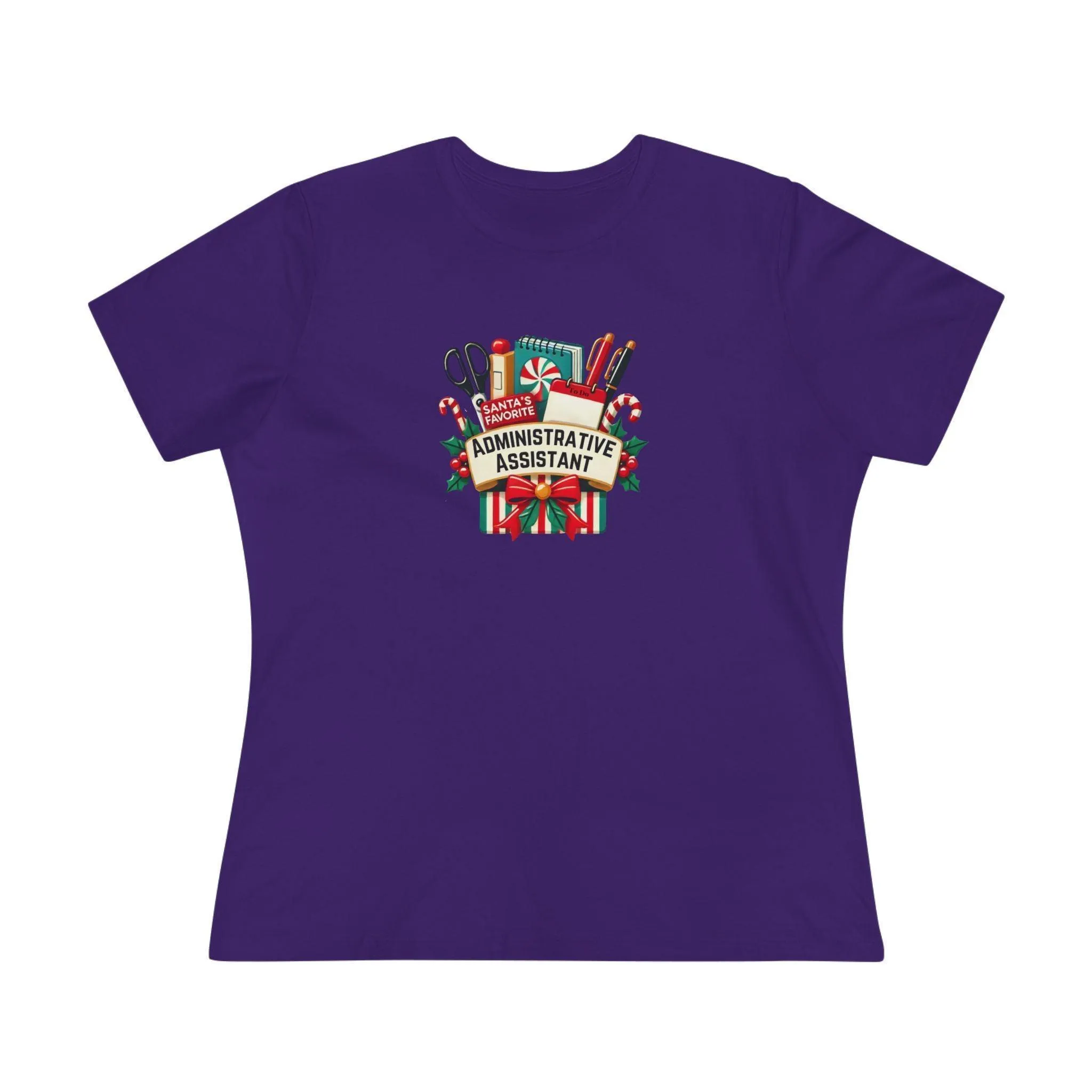 🎅📎 Santa's Favorite Administrative Assistant 🎁🎄 - Women's Softstyle Tee