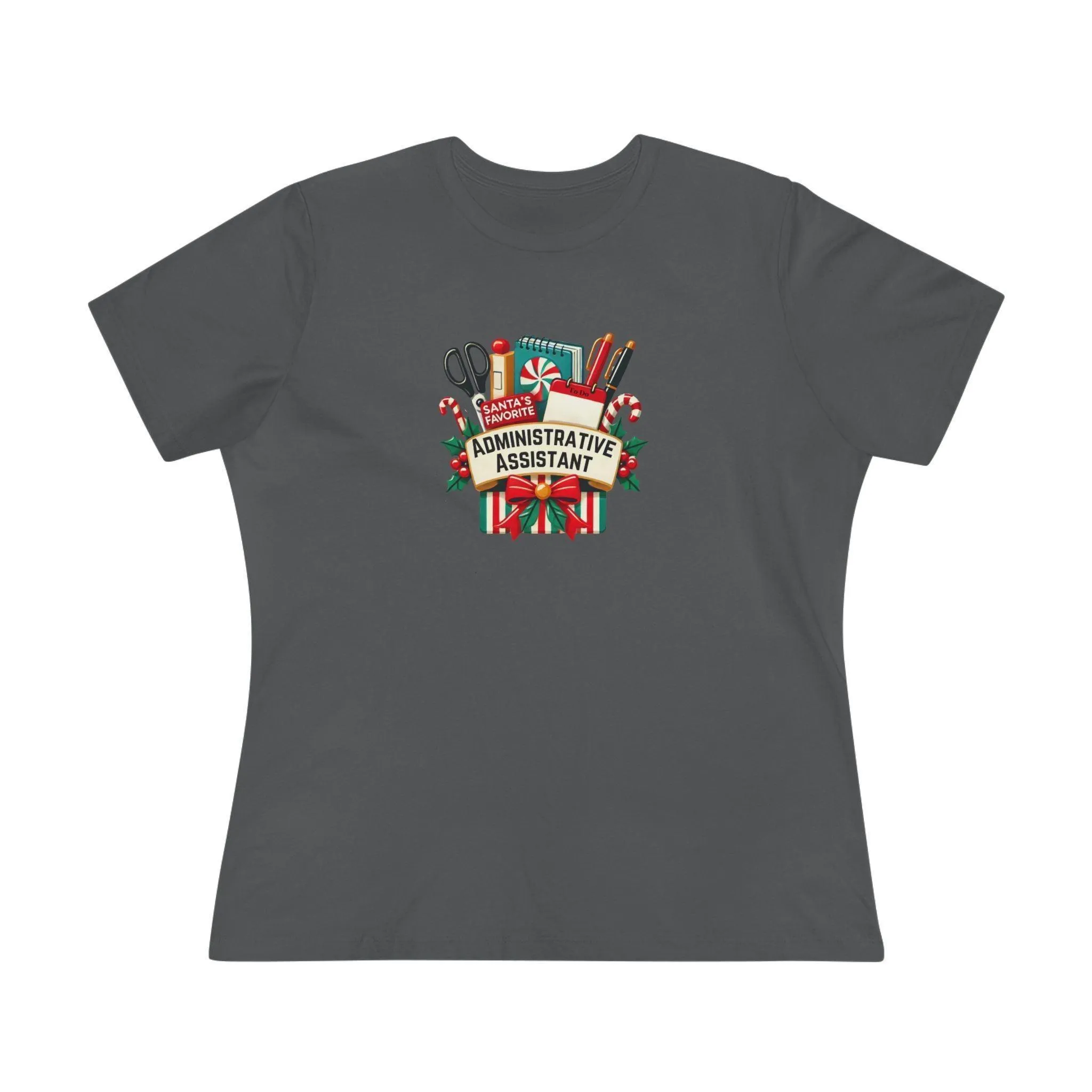 🎅📎 Santa's Favorite Administrative Assistant 🎁🎄 - Women's Softstyle Tee