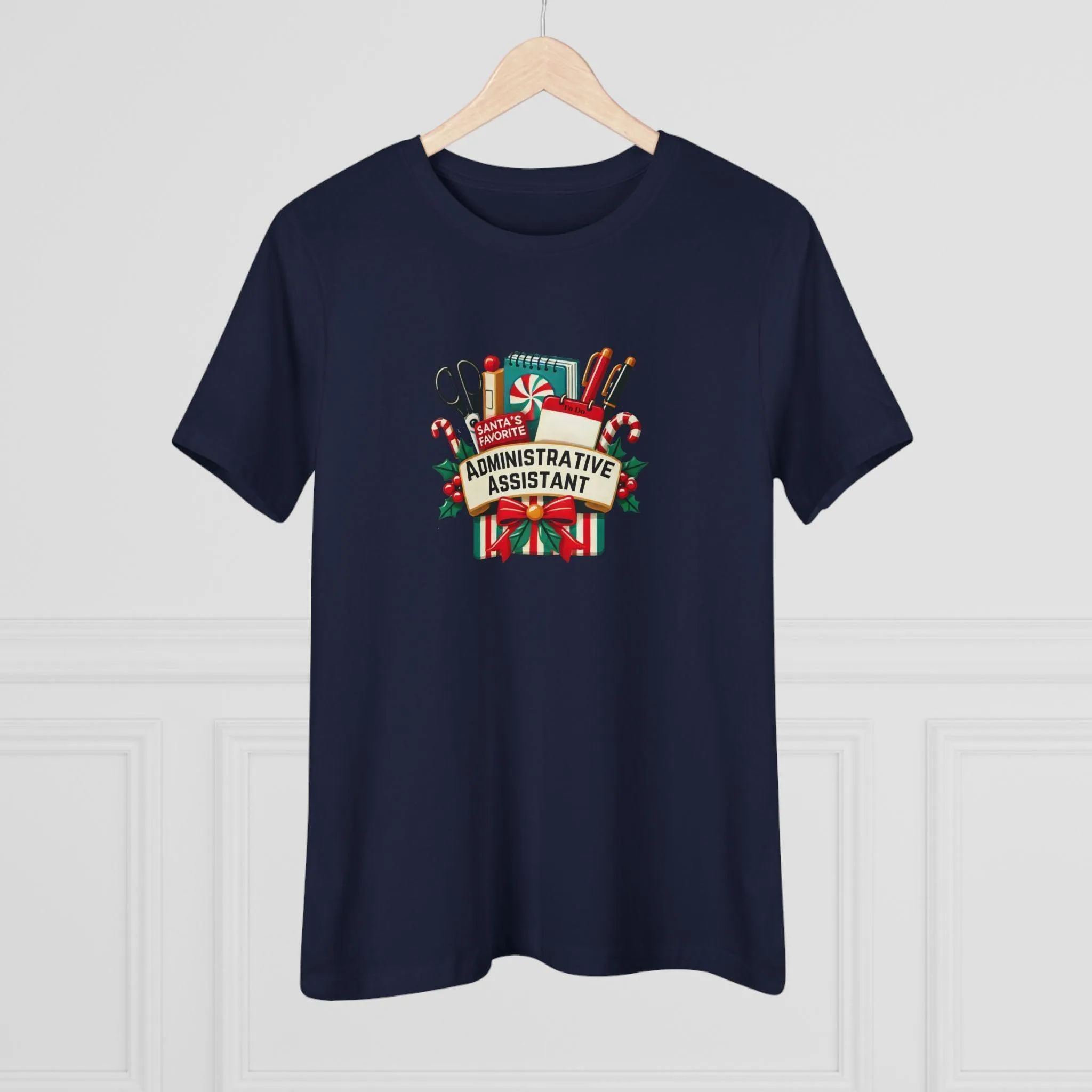 🎅📎 Santa's Favorite Administrative Assistant 🎁🎄 - Women's Softstyle Tee
