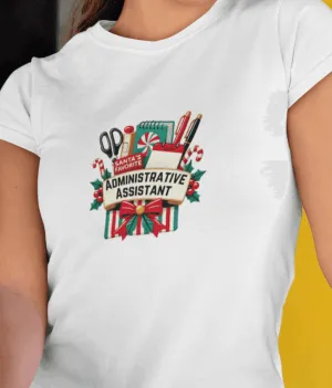 🎅📎 Santa's Favorite Administrative Assistant 🎁🎄 - Women's Softstyle Tee