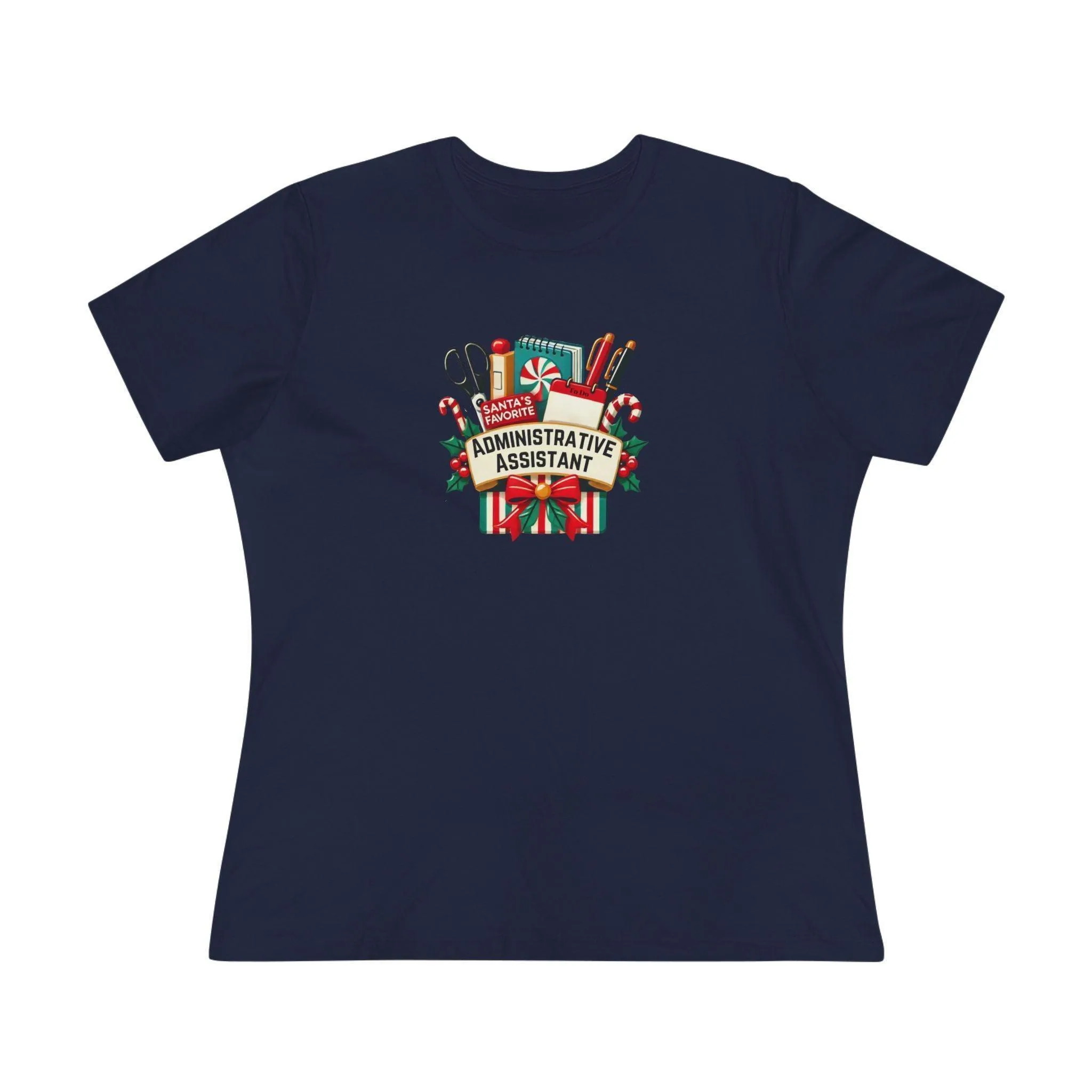 🎅📎 Santa's Favorite Administrative Assistant 🎁🎄 - Women's Softstyle Tee