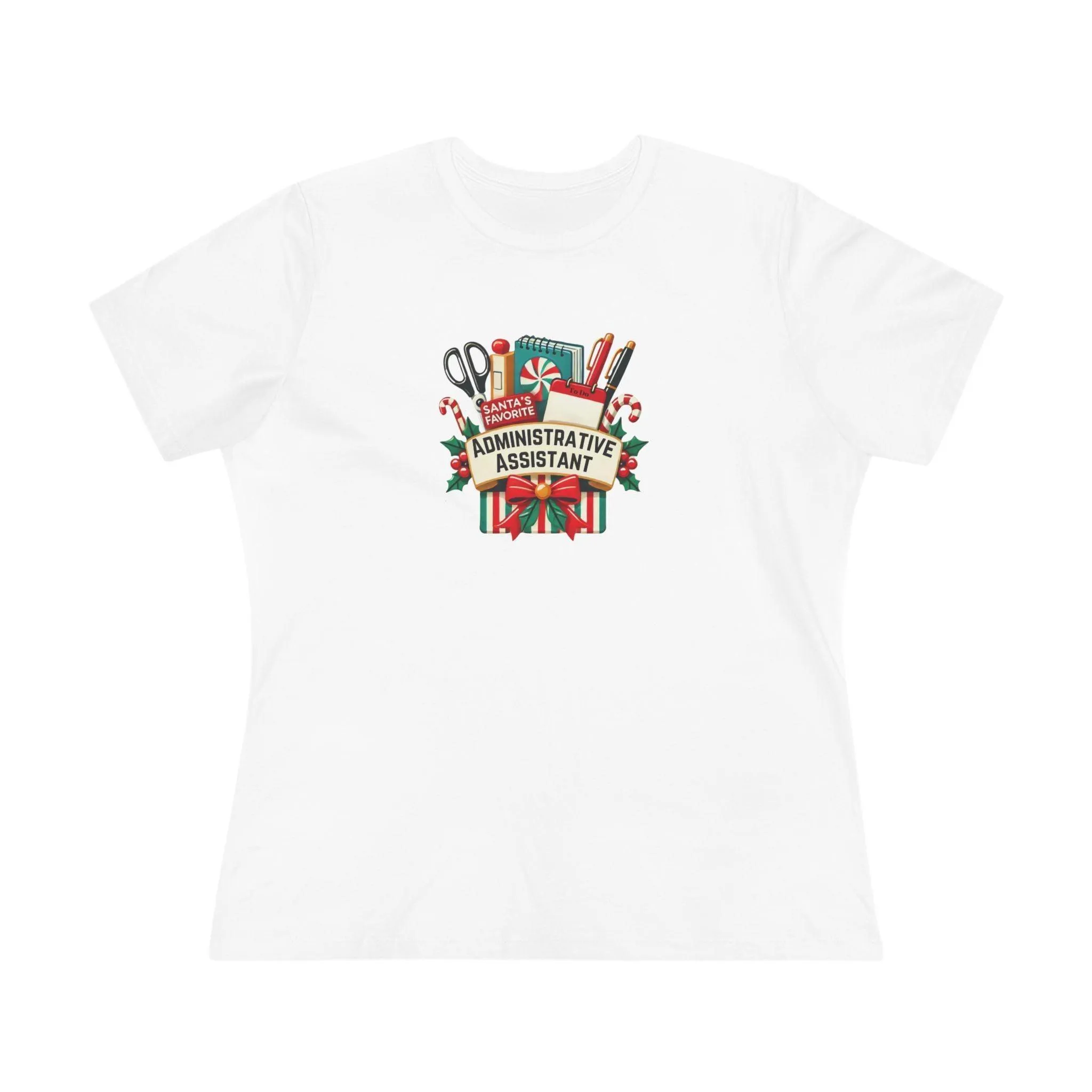 🎅📎 Santa's Favorite Administrative Assistant 🎁🎄 - Women's Softstyle Tee