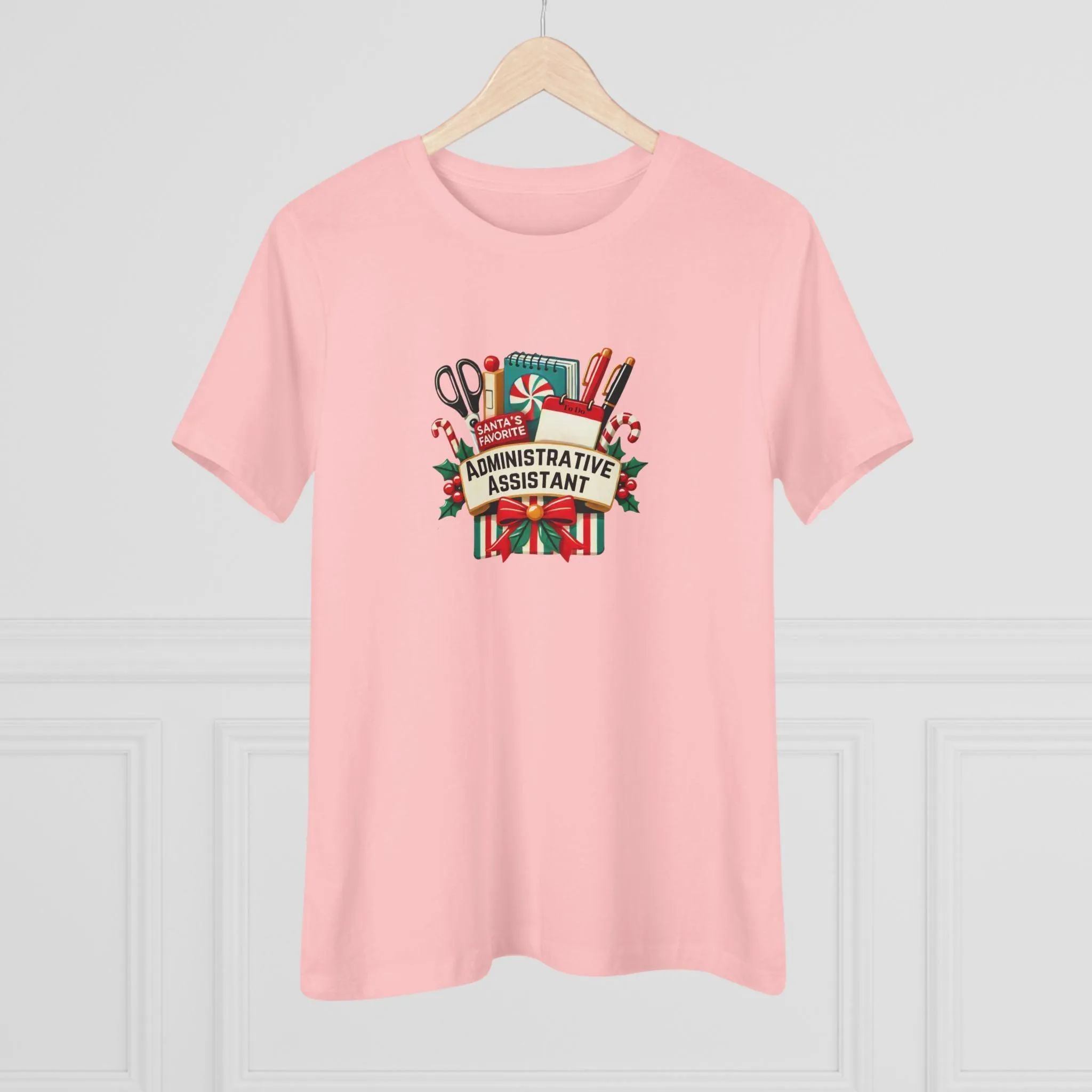 🎅📎 Santa's Favorite Administrative Assistant 🎁🎄 - Women's Softstyle Tee