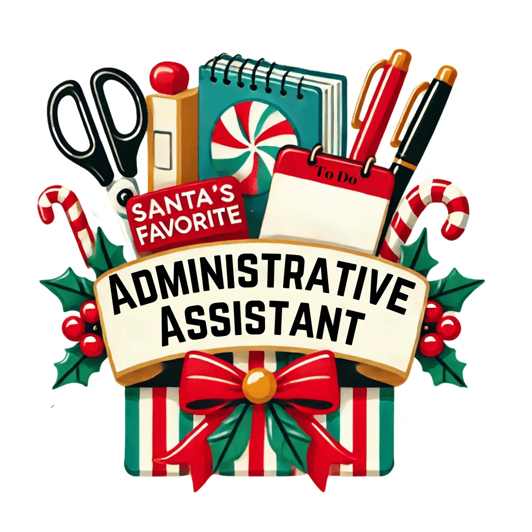 🎅📎 Santa's Favorite Administrative Assistant 🎁🎄 - Women's Softstyle Tee