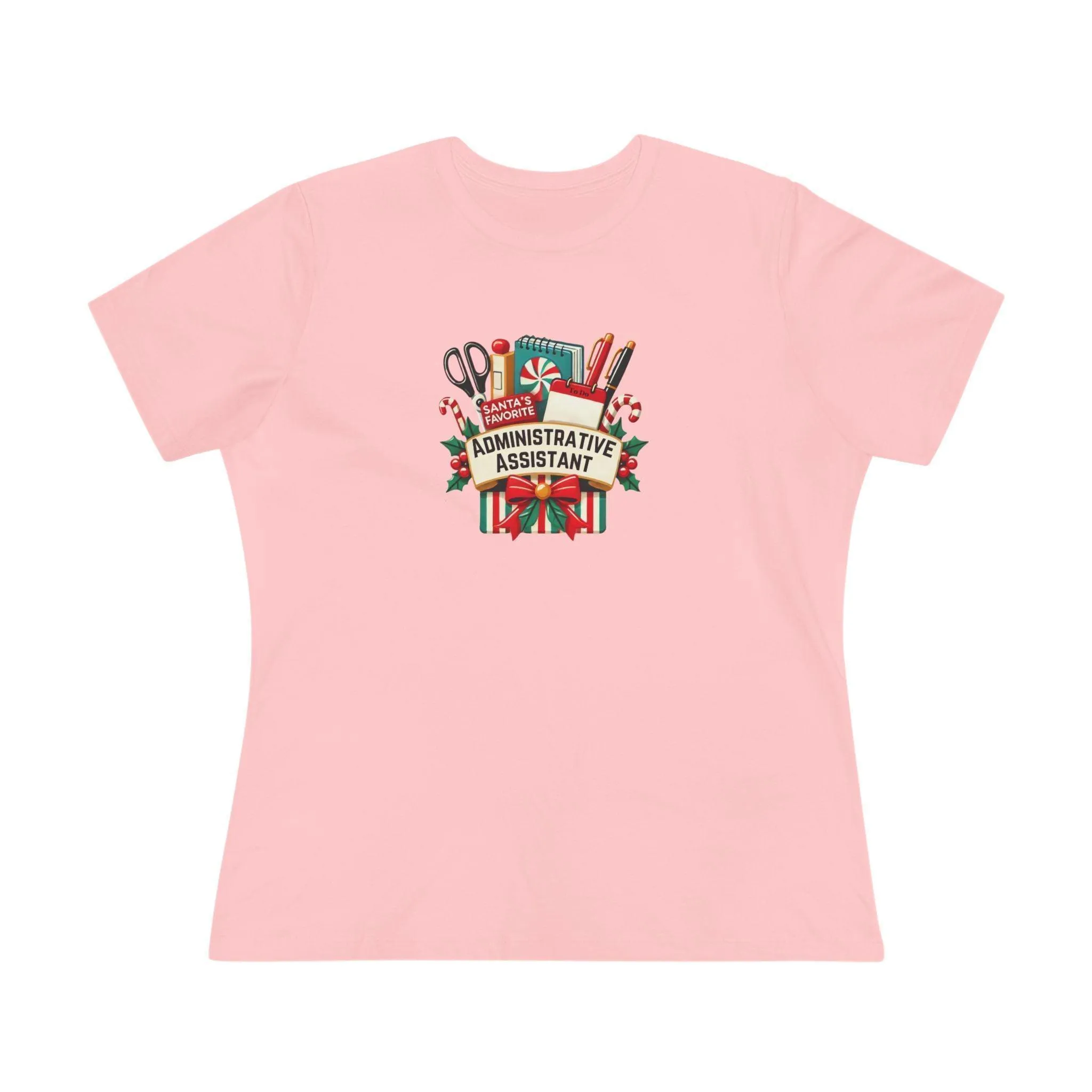 🎅📎 Santa's Favorite Administrative Assistant 🎁🎄 - Women's Softstyle Tee