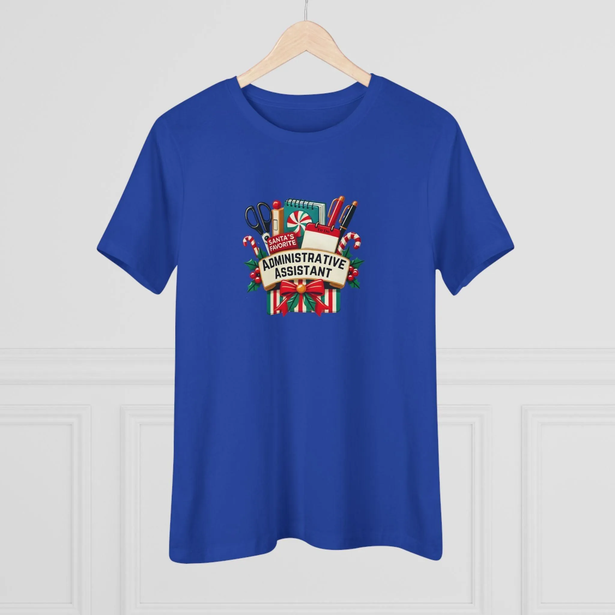 🎅📎 Santa's Favorite Administrative Assistant 🎁🎄 - Women's Softstyle Tee