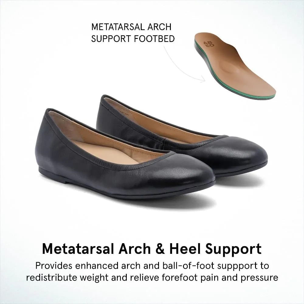 ABEO Promenade Ballet Flats Shoes for Women | Women's Flats | Ball of Foot Pain Relief | Built-in Metatarsal Pads Women | Ball of Foot Cushions for Women