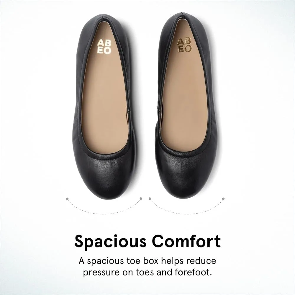 ABEO Promenade Ballet Flats Shoes for Women | Women's Flats | Ball of Foot Pain Relief | Built-in Metatarsal Pads Women | Ball of Foot Cushions for Women