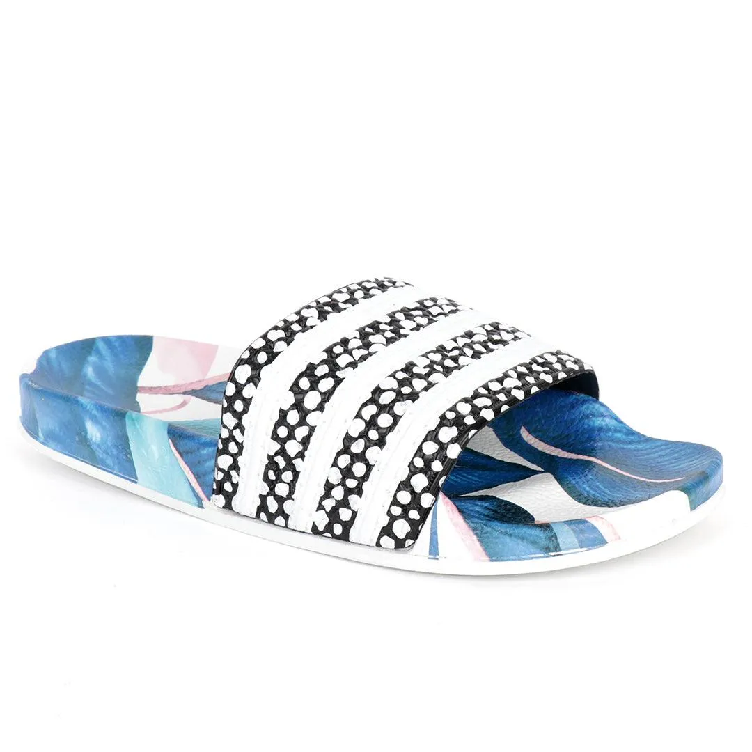AD Adilette Men's Slide Floral Print Sole -Multicolor