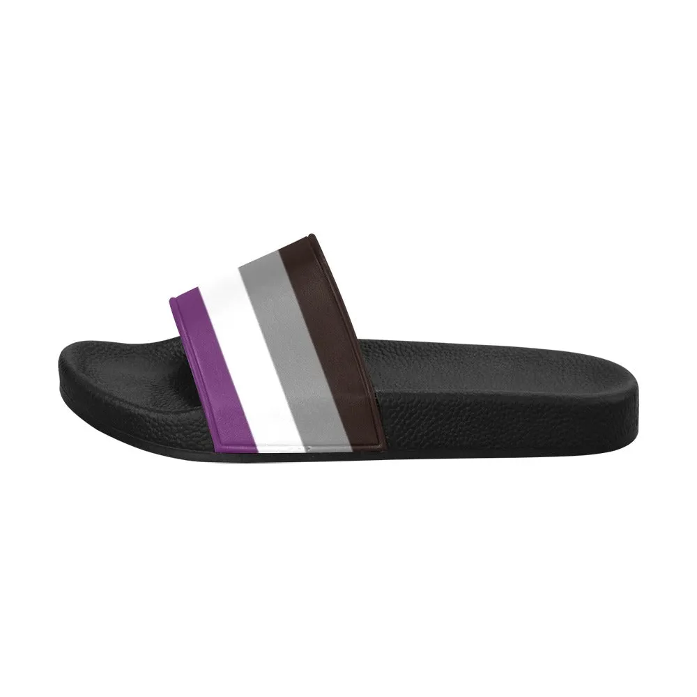 Asexual Pride Slide Sandals
