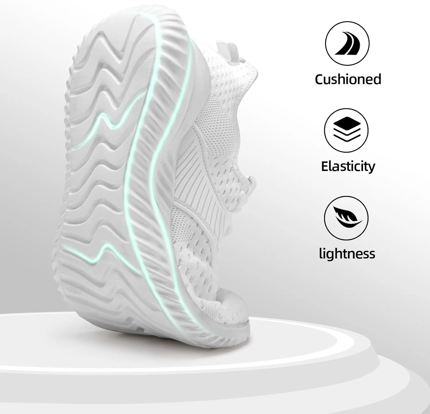 ATHMILE Womens Walking Shoes Lightweight Men Tennis Shoes Slip On Memory Foam Casual Sneakers for Gym Travel Work Outdoor Road