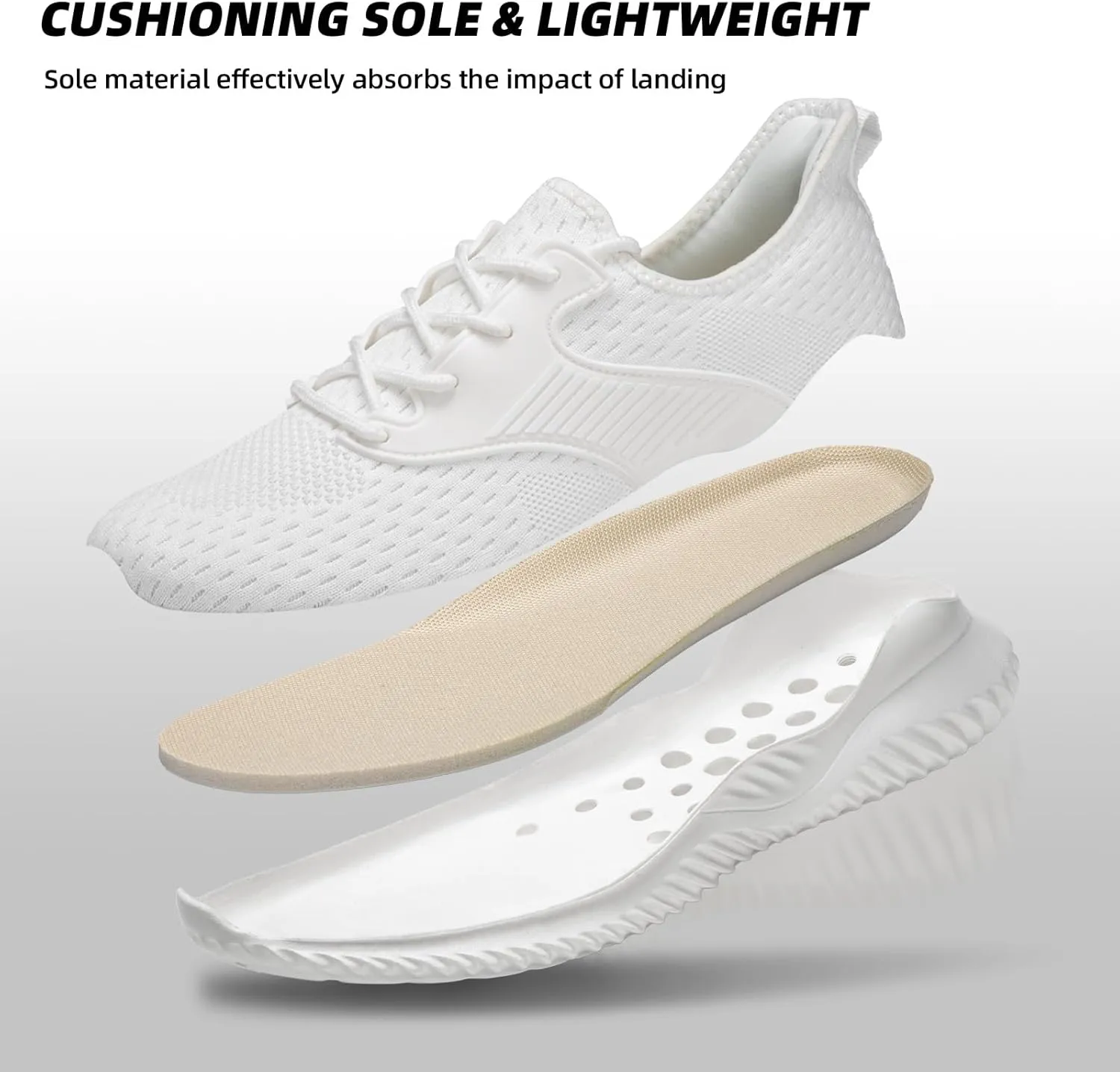 ATHMILE Womens Walking Shoes Lightweight Men Tennis Shoes Slip On Memory Foam Casual Sneakers for Gym Travel Work Outdoor Road