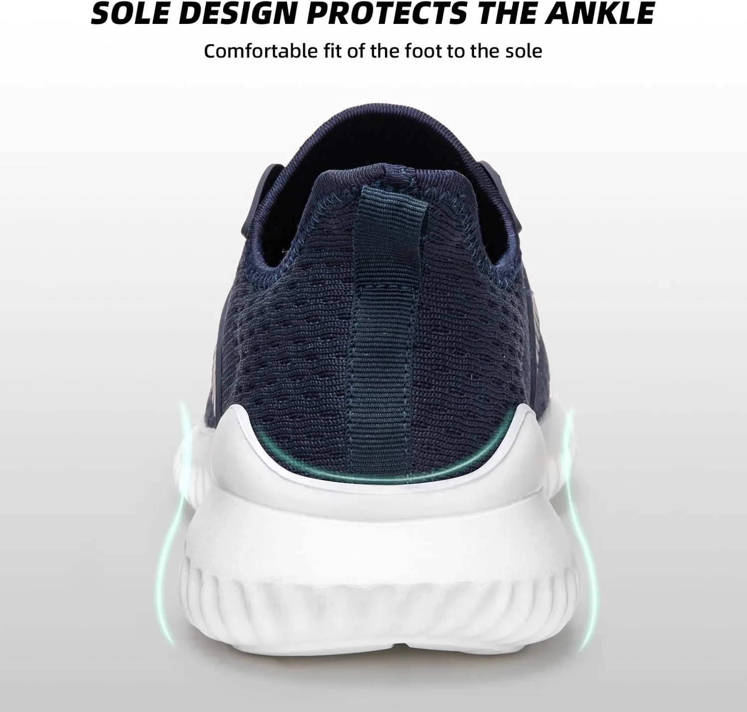 ATHMILE Womens Walking Shoes Lightweight Men Tennis Shoes Slip On Memory Foam Casual Sneakers for Gym Travel Work Outdoor Road