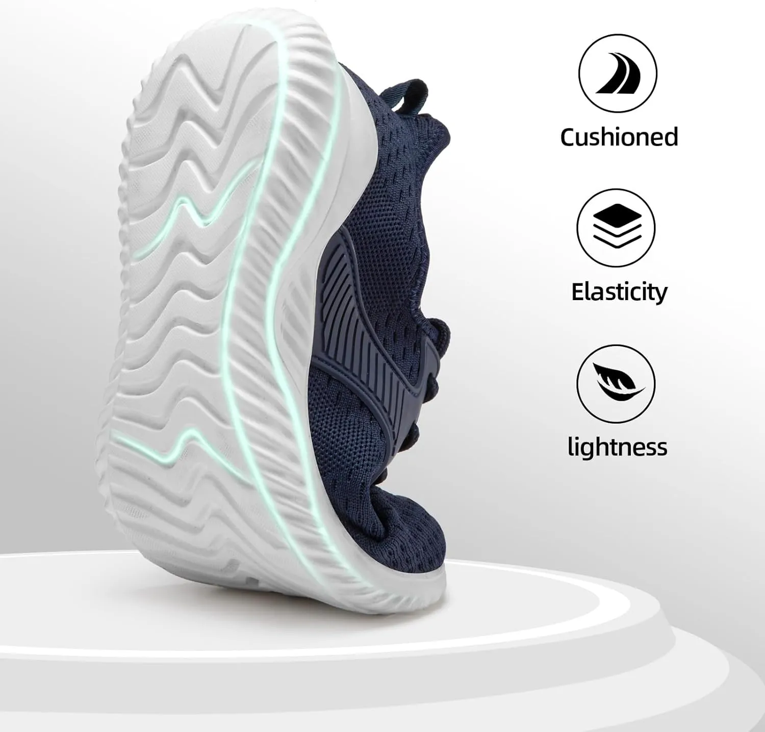 ATHMILE Womens Walking Shoes Lightweight Men Tennis Shoes Slip On Memory Foam Casual Sneakers for Gym Travel Work Outdoor Road