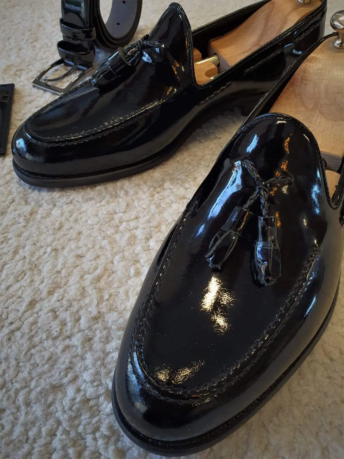 Bern Black Leather Sardinelli Loafers