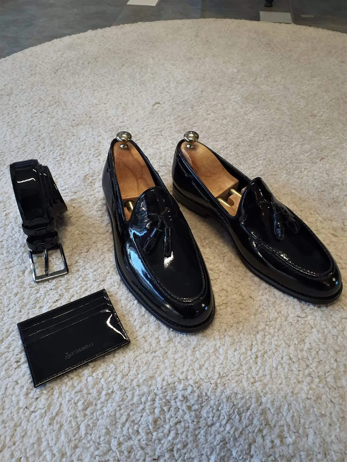 Bern Black Leather Sardinelli Loafers