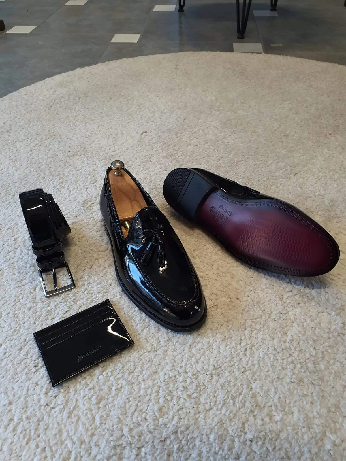 Bern Black Leather Sardinelli Loafers