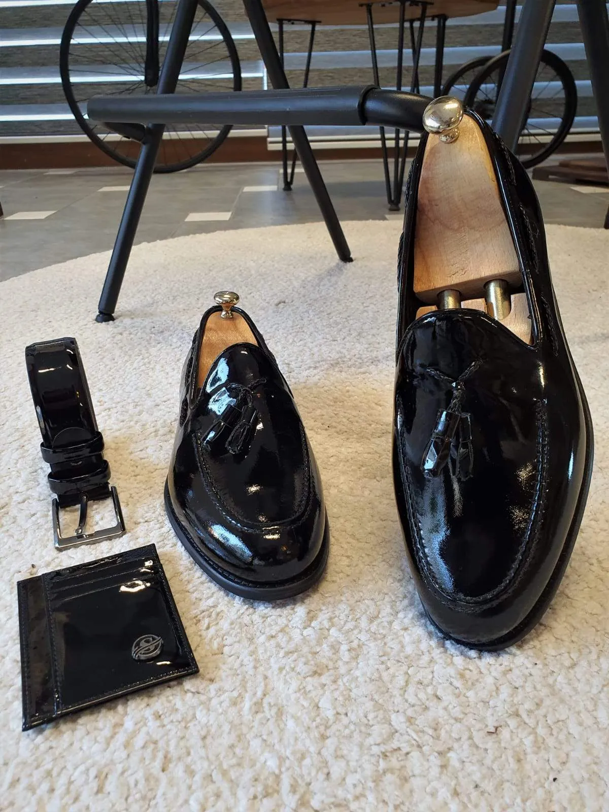 Bern Black Leather Sardinelli Loafers