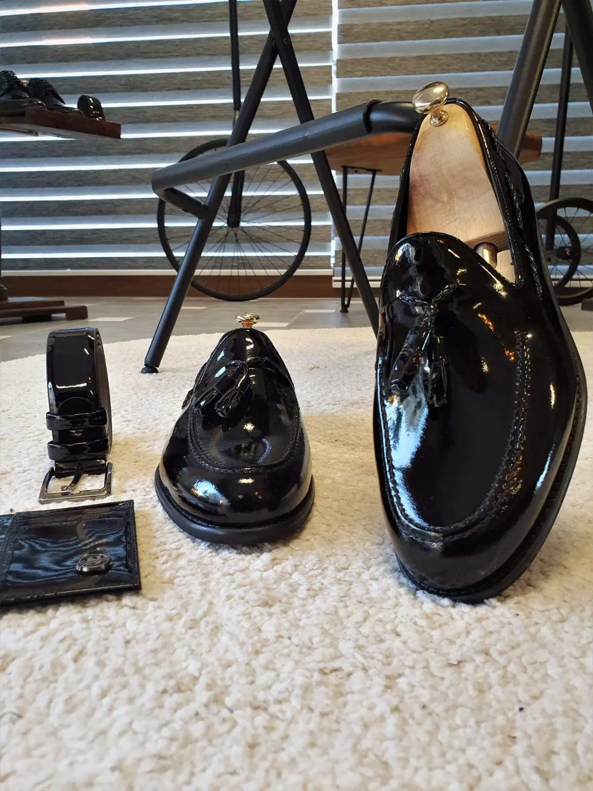 Bern Black Leather Sardinelli Loafers