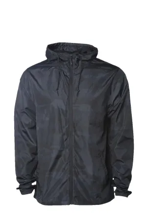 Black Camo Water Resistant Windbreaker Custom