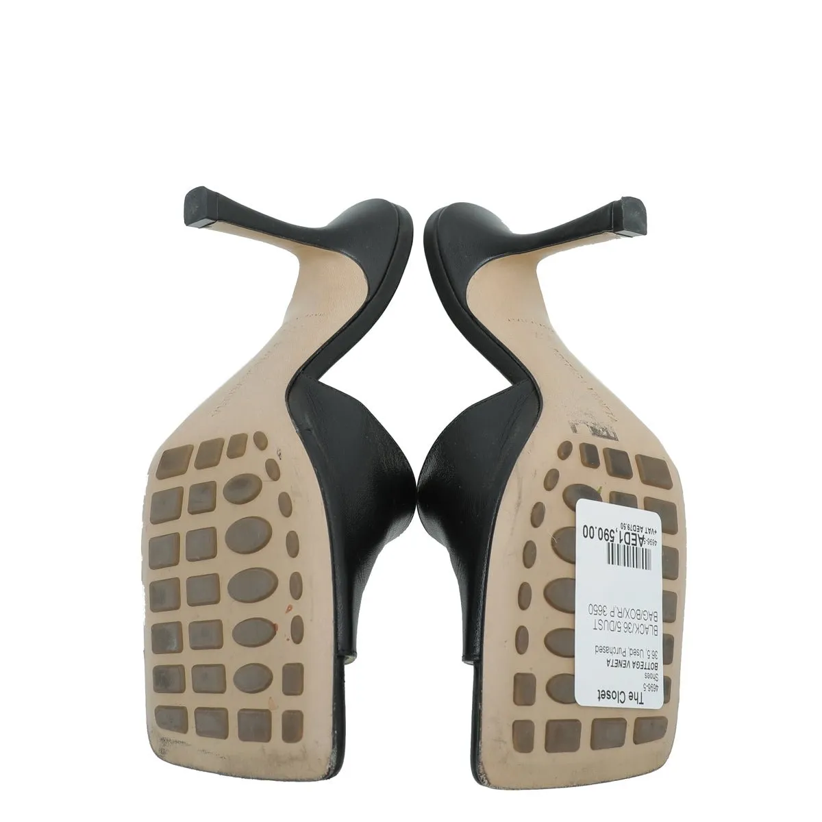 Bottega Veneta Black Stretch Mules 36.5