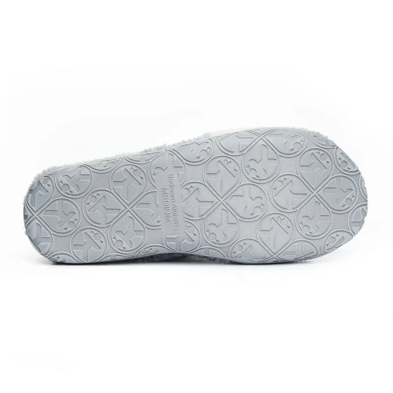 Celeste - Shorter Length Check Sherpa Slipper Boot - Grey Check