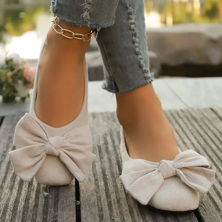 Chic Petal Knot Flats