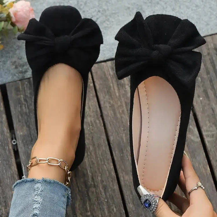 Chic Petal Knot Flats