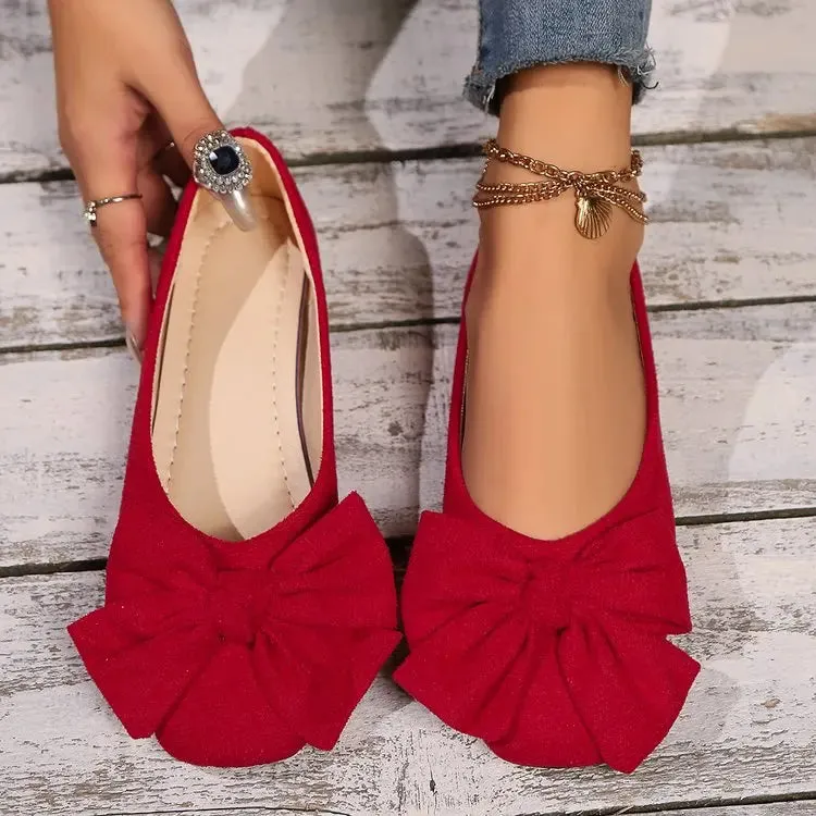 Chic Petal Knot Flats