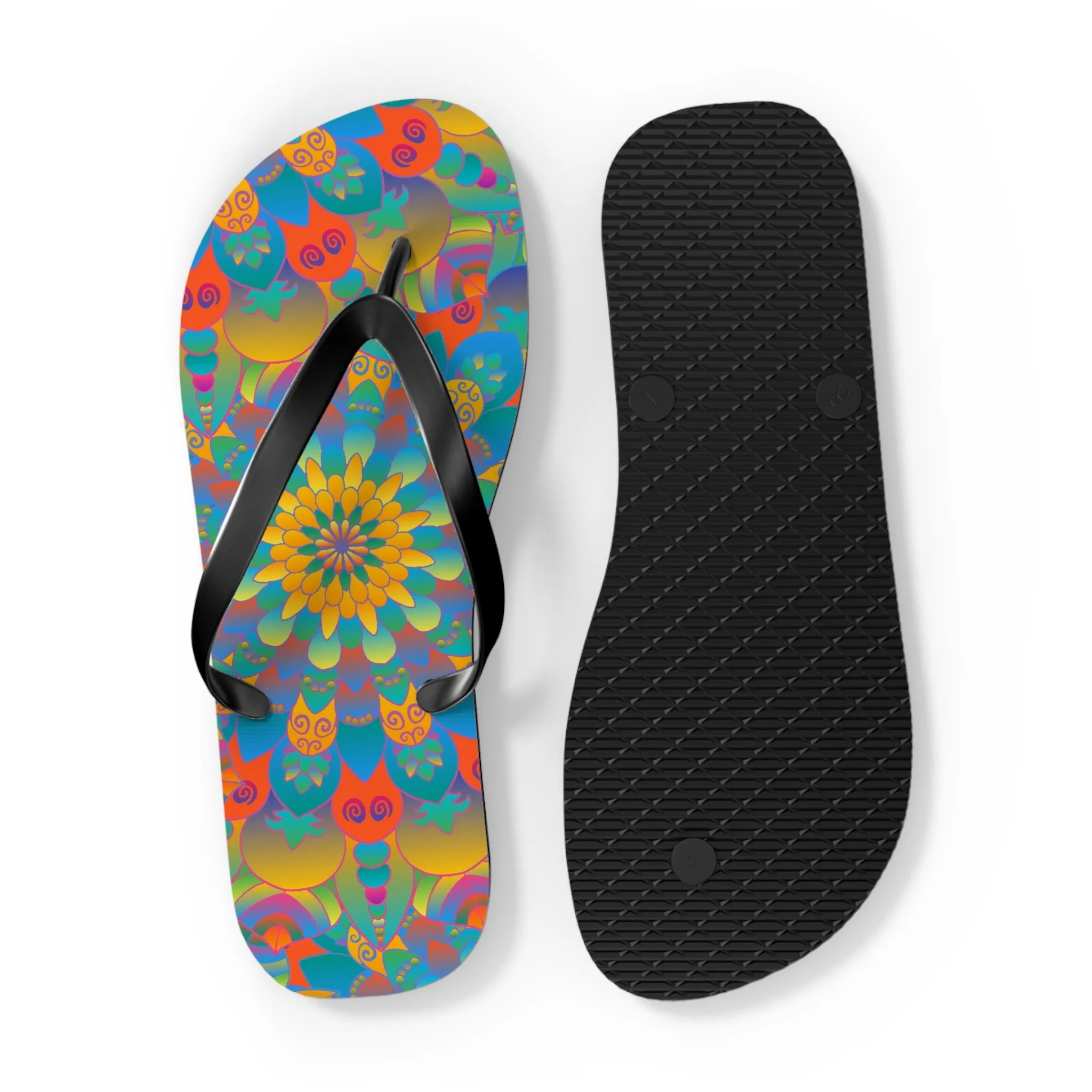 Colorful Mandala Flip Flops - Summer Style