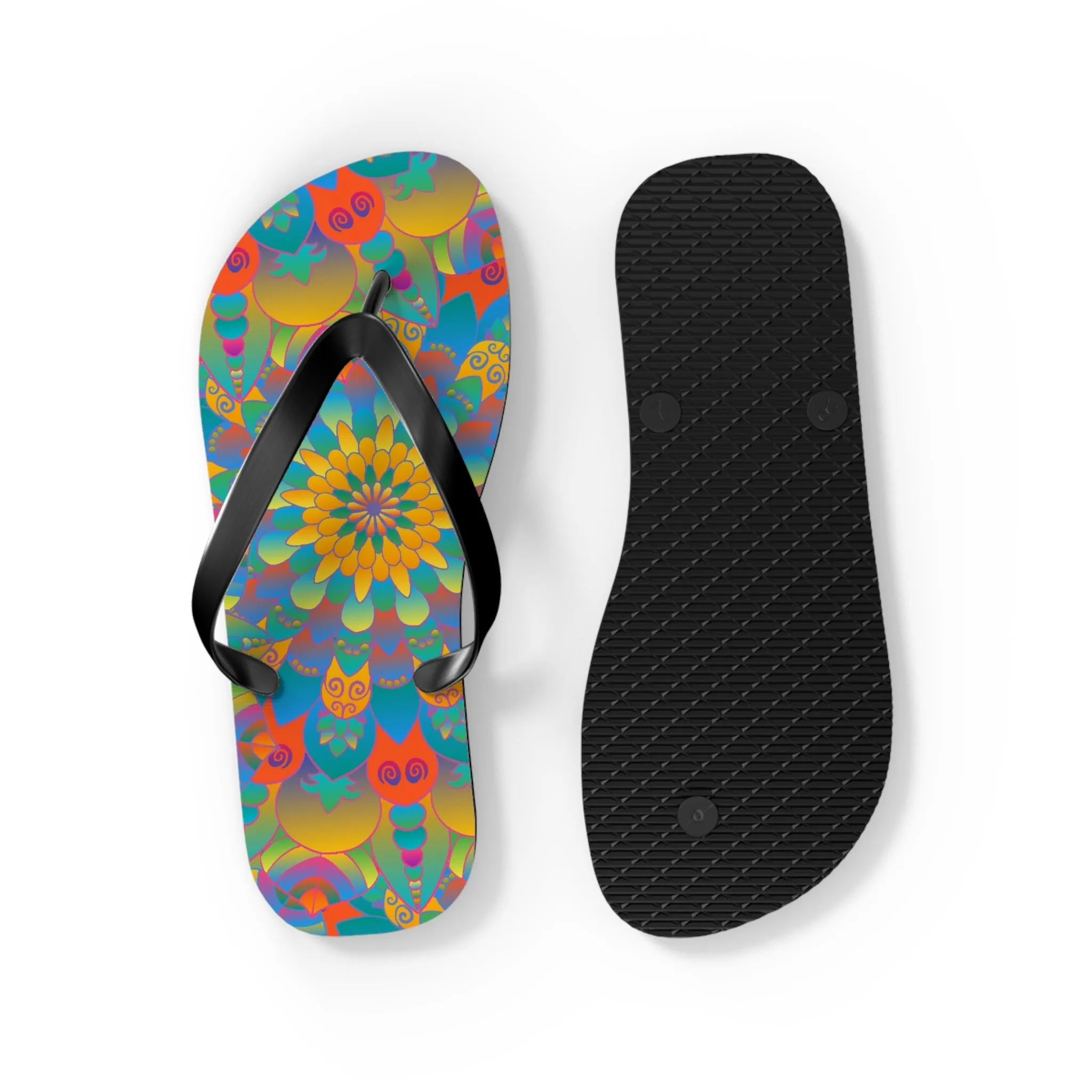 Colorful Mandala Flip Flops - Summer Style