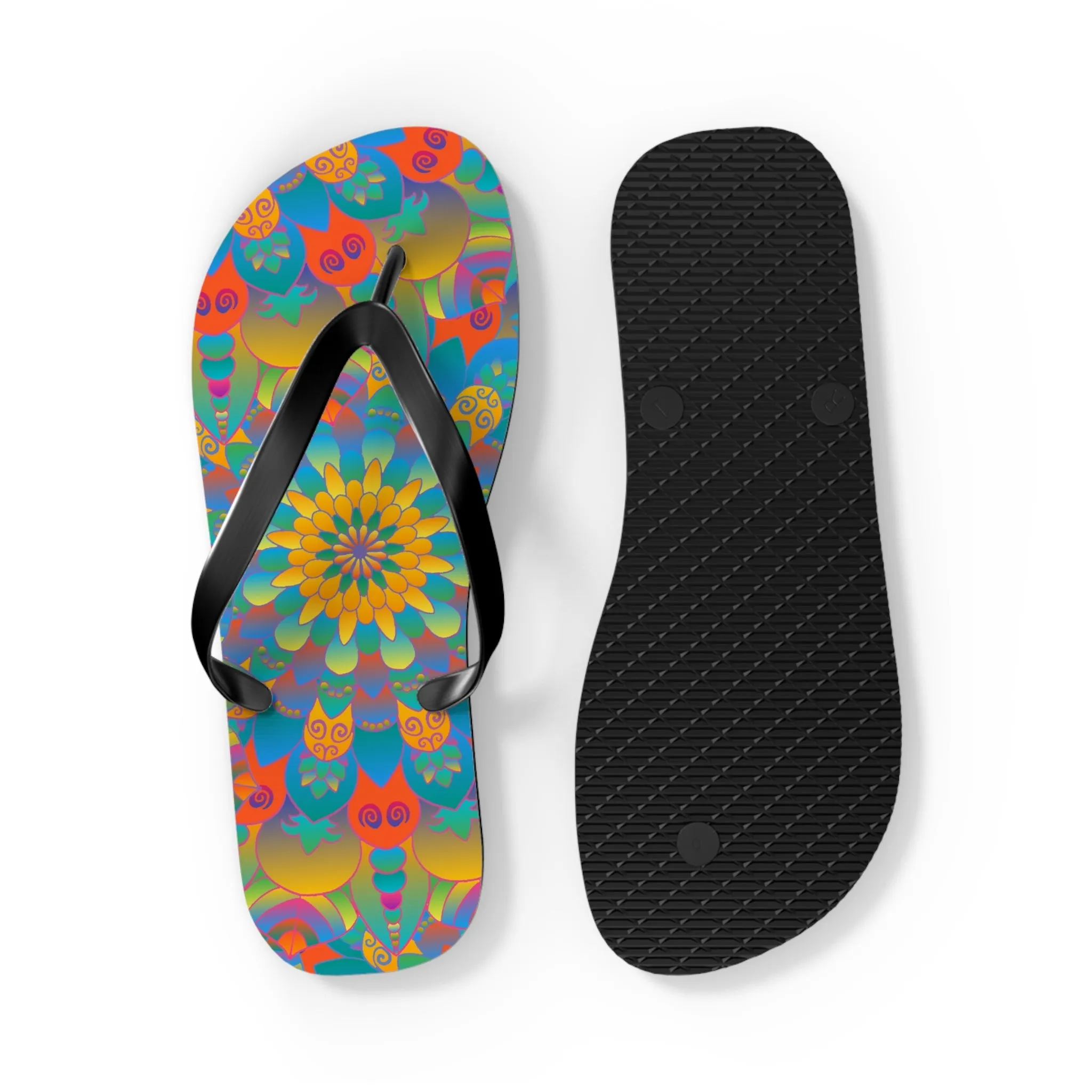 Colorful Mandala Flip Flops - Summer Style