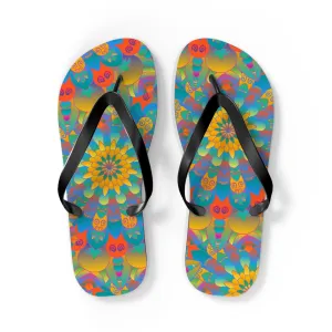 Colorful Mandala Flip Flops - Summer Style