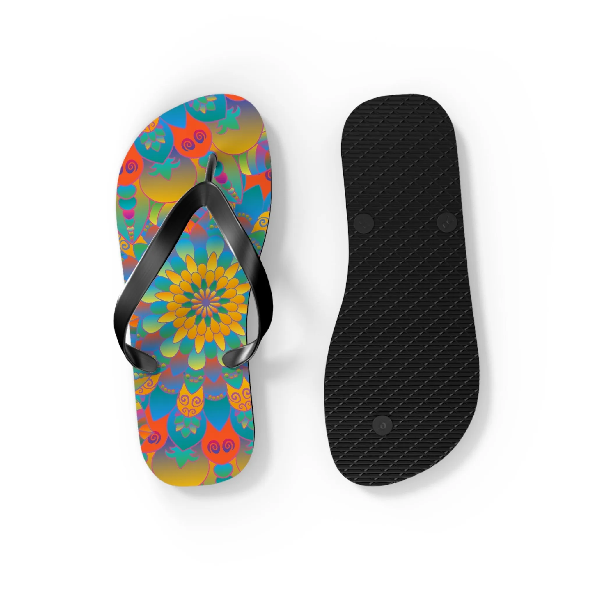 Colorful Mandala Flip Flops - Summer Style