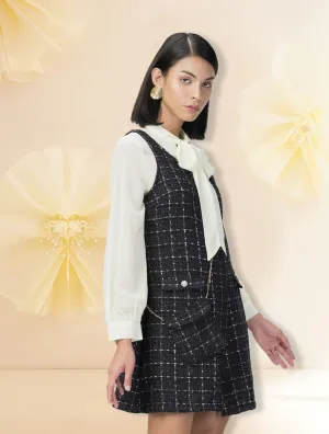 Dark Tweed 2-Pc Designer Dress