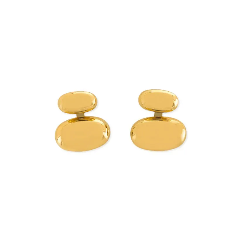 Double Oval Earrings Water Resistant