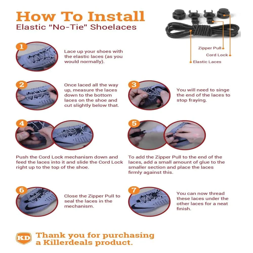 Elastic Lazy No-Tie Speed Silicone Laces - Grey x2 Combo