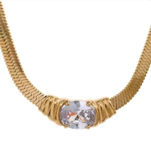 Elizabeth Necklace - Clear - Water Resistant
