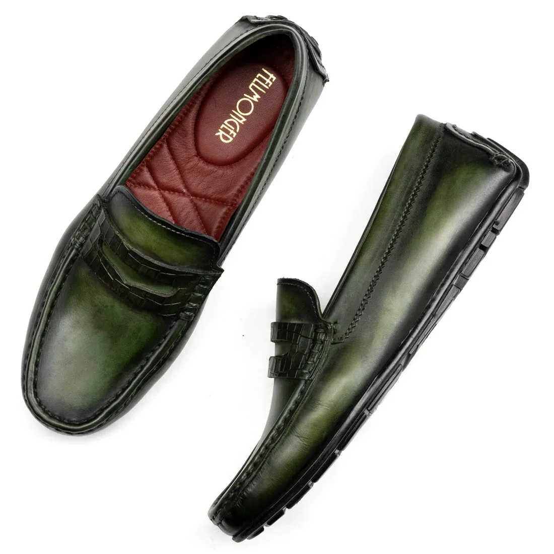 Emerald Green Patina Loafers