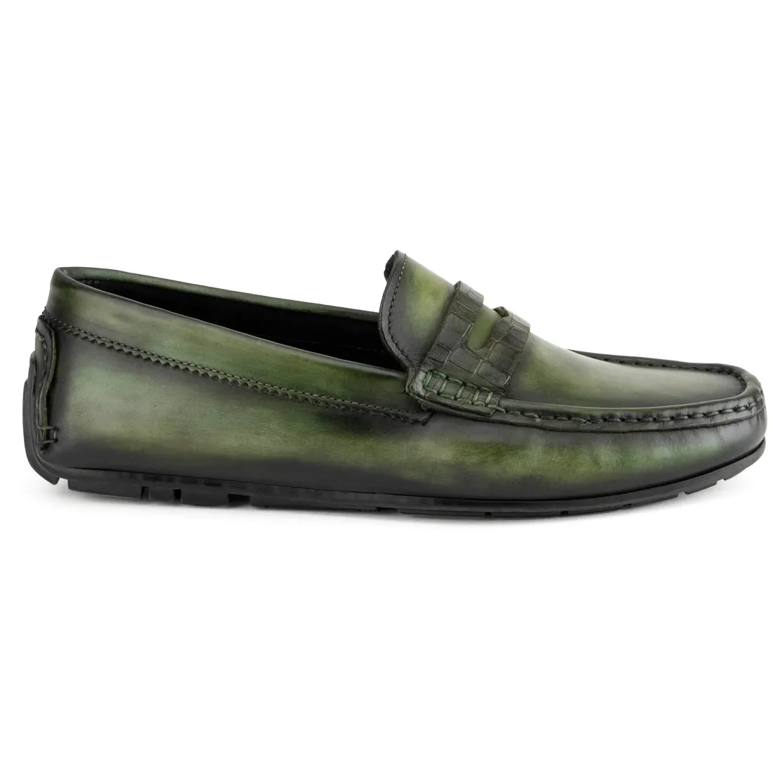 Emerald Green Patina Loafers