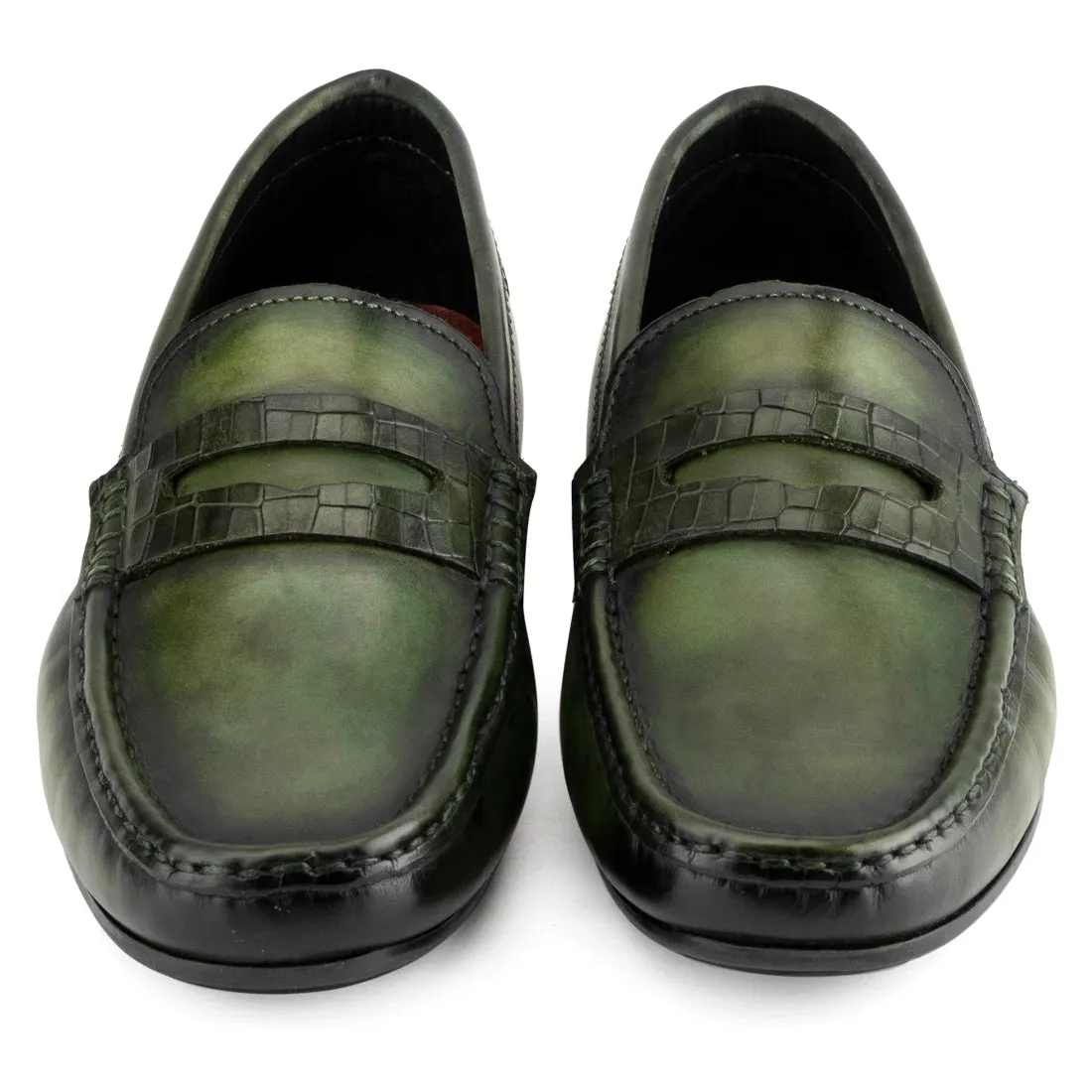 Emerald Green Patina Loafers