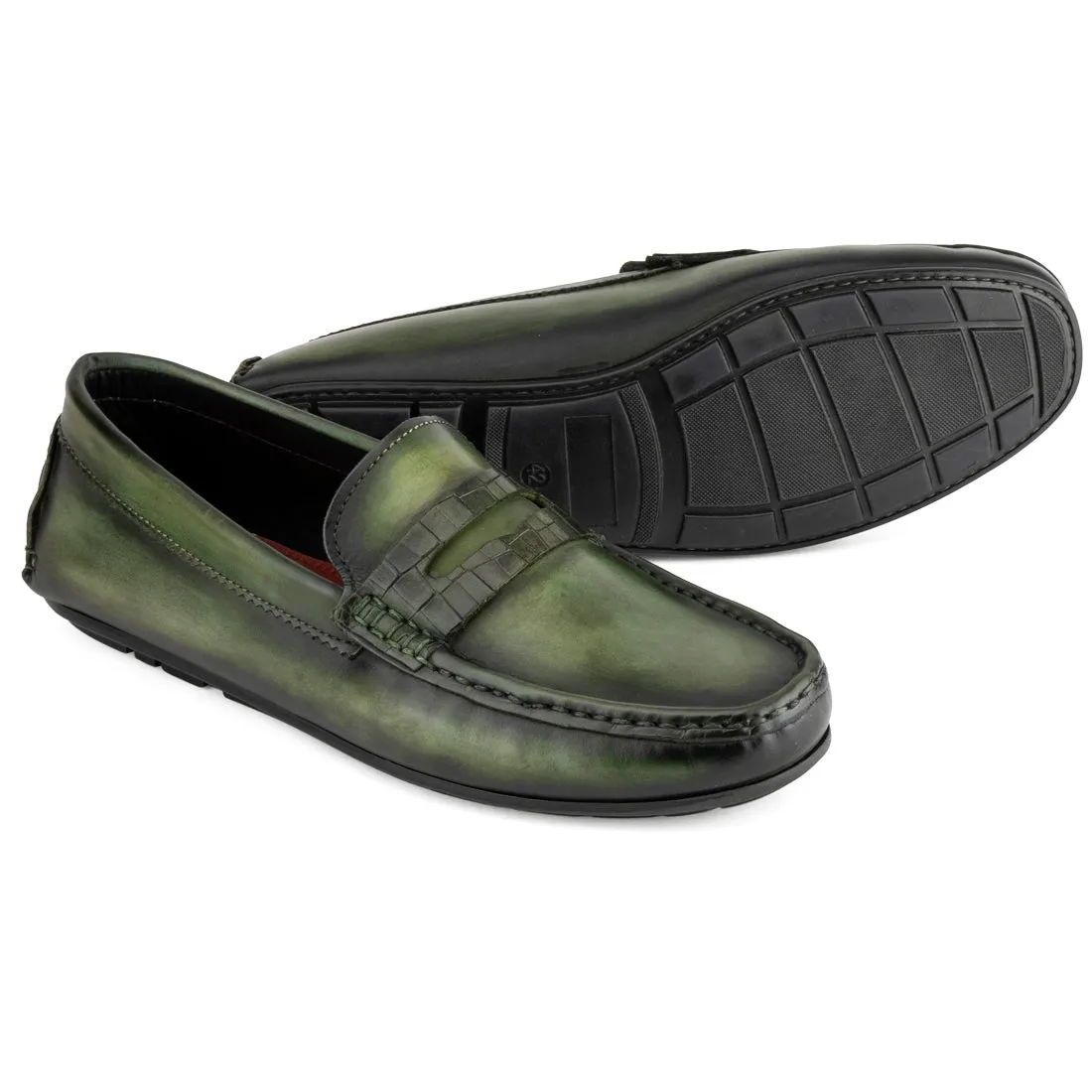 Emerald Green Patina Loafers
