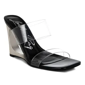 Fantasy Wedge Heel Clear Sandals