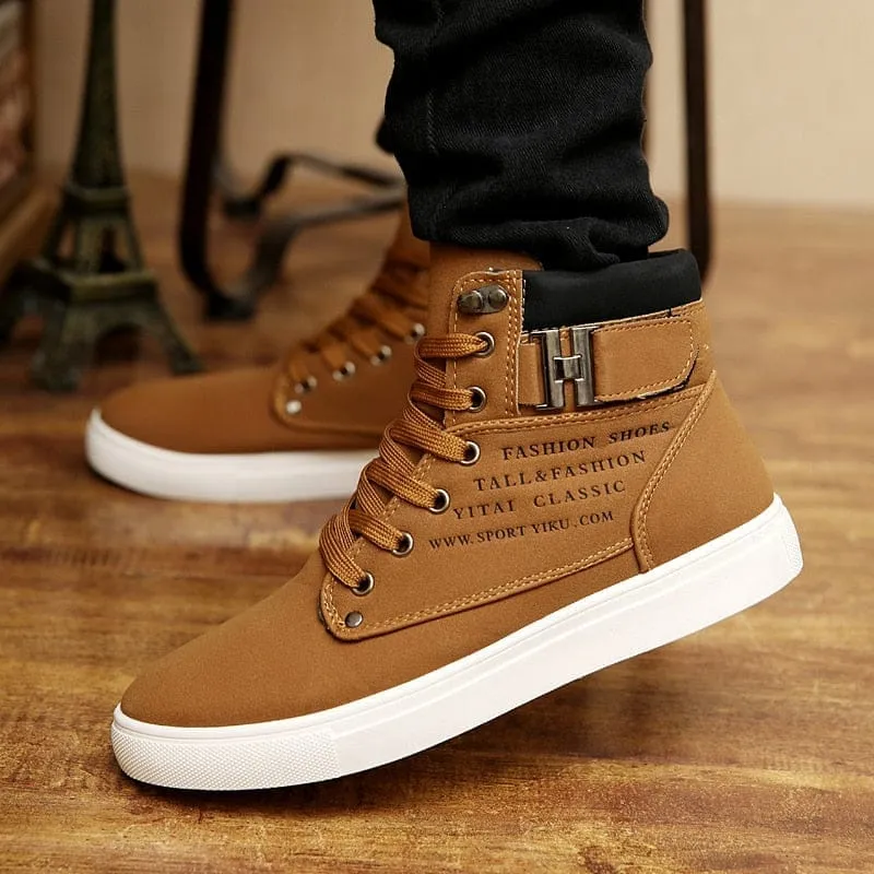 Fashion Fur Lace-up Winter Warm Leather Boots For Men