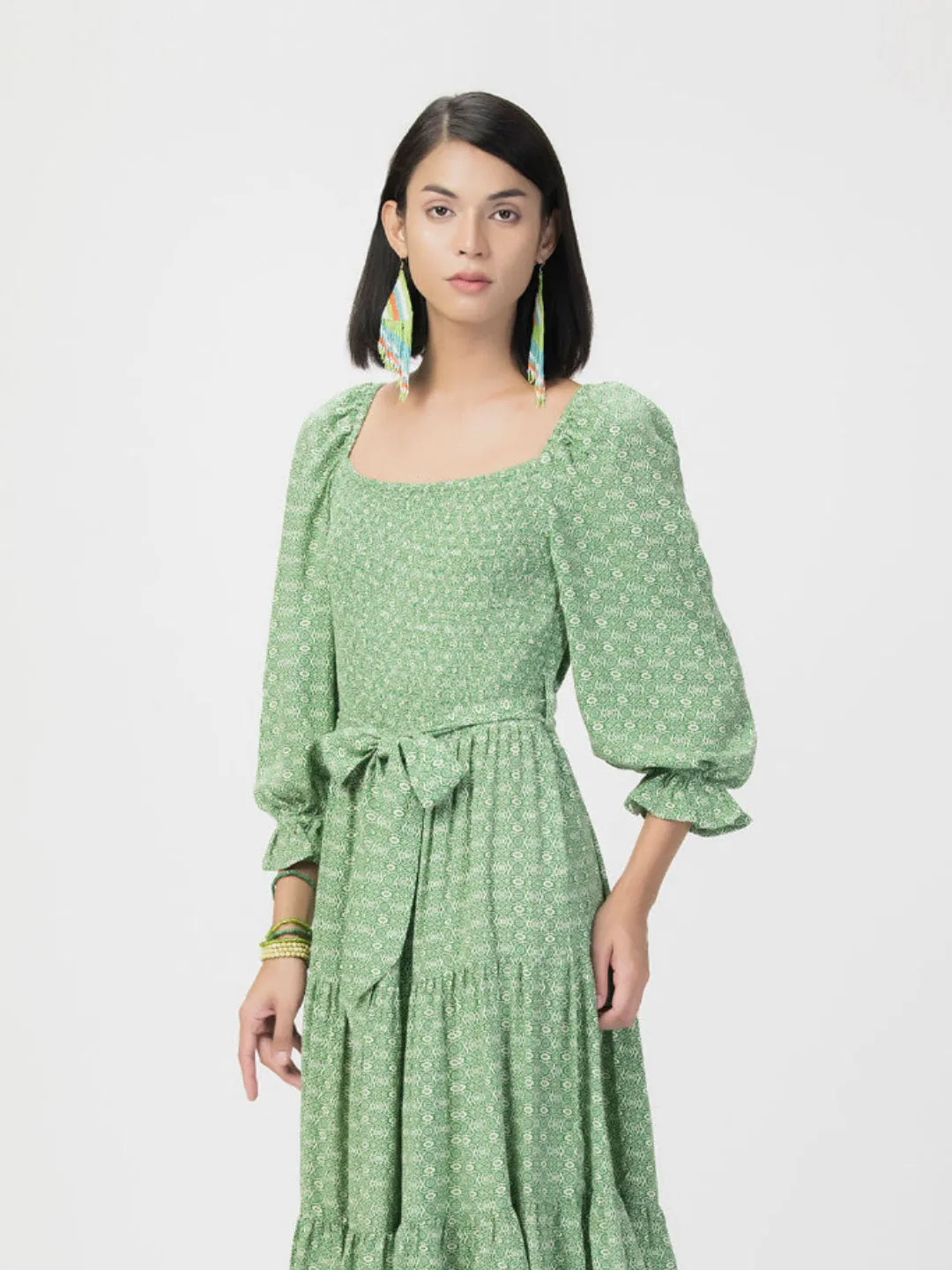 Forest Green Sustainable Dress