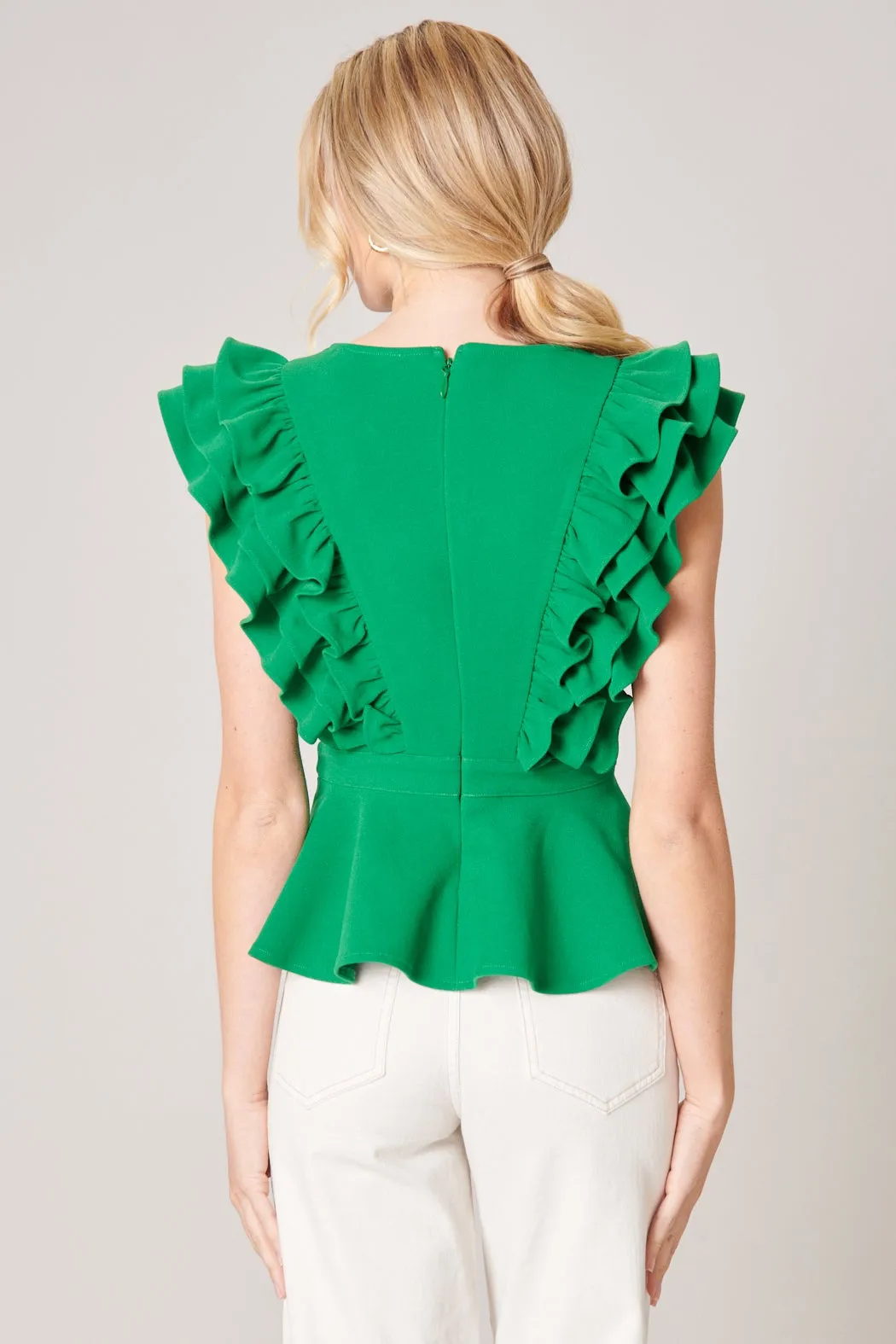 Free Bird Ruffle Peplum Blouse
