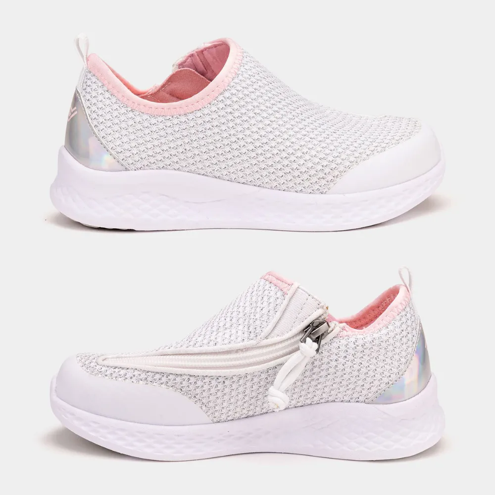 Friendly Shoes Force (Kids) - White Shimmer & Pink
