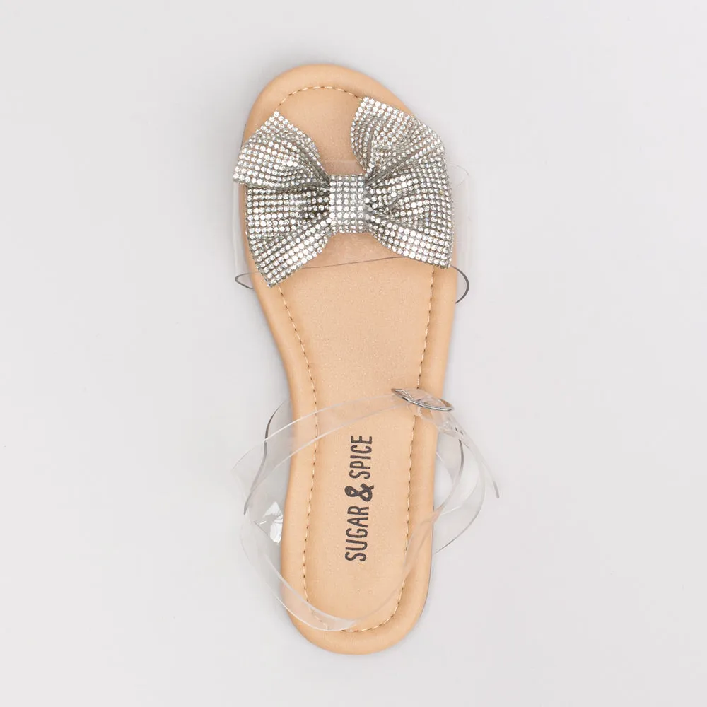 Girls Diamante Bow Sandal _ 155072