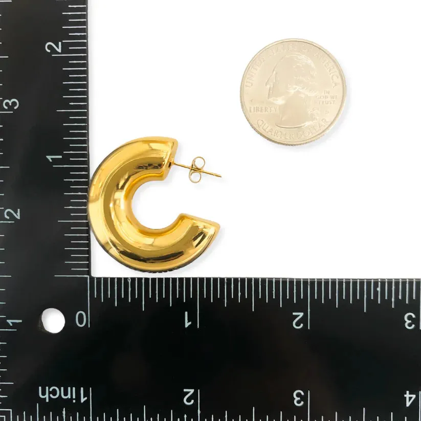 Gold Water Resistant Half Hoops