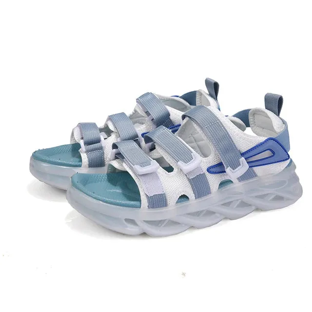 Hook & Loop Closure Platform Sandals